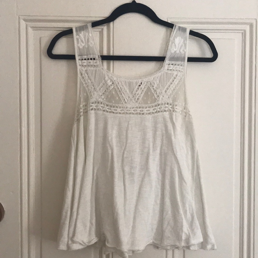 Free people lace top with open back